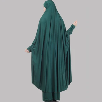 Vari Molitev Obleko Muslimanske Ženske Abaya Jilbab Obleko, Hidžab 2 KOS Molitev Nastavite Dolgo Khimar & Krilo Hajj Islamska Oblačila Niqab