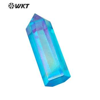 WT-G126 Aqua Aura Quartz Crystal Palico, Aqua Aura Palico Točke, Aura kristalno točke, Zdravljenje kristalno Točke, Aqua Blue Aura Quartz