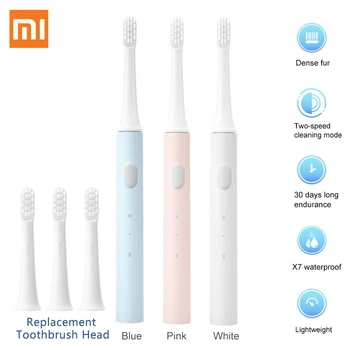 Xiaomi Mijia T100 Sonic Električna zobna ščetka Mi Smart Zobno Ščetko Pisane USB Polnilne IPX7 Neprepustna Za glavo zobne ščetke