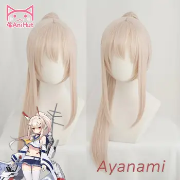【Anihut】Ayanami Cosplay Lasuljo Igra Azur Lane Ženske Toploto Odporna Sintetična Mlečno Belo Cosplay Lasuljo Ayanami